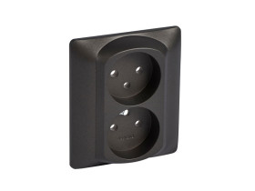 SISTENA LIFE Plakietka Choco do gniazda podwójne 2p+z 771235 LEGRAND