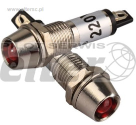 Kontrolka 12V 9,5mm AC/DC żółta LED XD8-1