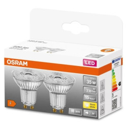 2x Żarówka LED GU10 2,6W = 35W 230lm 2700K Ciepła 36 OSRAM STAR