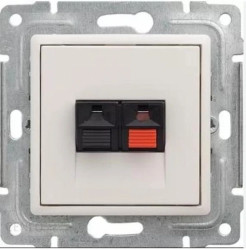 VENA Gniazdo głośnikowe pojedyncze białe 510472