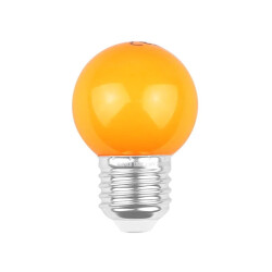 Żarówka LED E27 230V 2W 5Lm pomarańczowa kulka 1szt / LxLO7