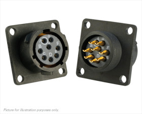 Złącze 8-pinowe Żeński Souriau Sunbank by Eaton Żeński Montaż na kołnierzu MIL-DTL-26482 rozmiar 12