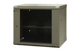 Szafa RACK wisząca niedzielona 19 cali 9U gł.450mm, niezmontowana, RAL 7035