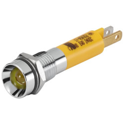 Lampka kontrolna do montażu panelowego 24, Żółta 8 LED Wtyczka EAO