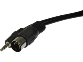 Kabel przejściówa Audio DIN 5-pin (wtyk) / mini Jack 3,5mm Stereo (wtyk) 1m