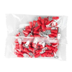 Konektory izolowane męskie 0,5-1,5mm2 4,8mm czerwone 100 szt. VA0391 Vayox