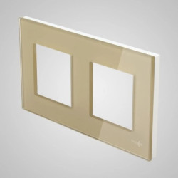 TouchMe Ramka podwójna szklana złota TM716G