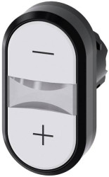 Siemens 3SU10003AB660AL0 3SU1000-3AB66-0AL0 Przycisk podwójny pierścień przedni z tworzywa sztucznego przycisk czarny, b