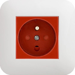 COSMO Gniazdo pojedyncze z/u DATA z przesłonami + klucz uprawniający czerwony 300443