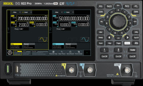DG922 PRO Funktionsgenerator, Arbiträr, 200 MHz, 2-Kanal