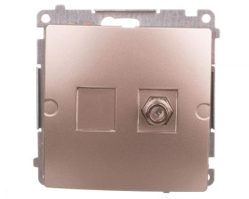 Simon Basic Gniazdo antenowe pojedyncze typu F satynowy BMAF1.01/29