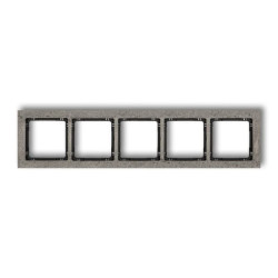 DECO Ramka uniwersalna pięciokrotna - beton (ramka: ciemnoszary spód: czarny) ciemny szary 28-12-DRB-5