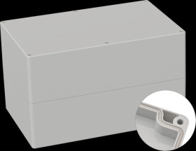 Industrial housing, 250 x 160 x 150 mm, IP66, light gray