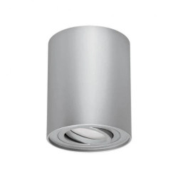 Lampa sufitowa plafon natynkowy tuba reflektor HARY C srebrny GU10 03712 STRUHM