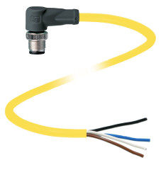Pepperl+Fuchs 456422 Złącze konfekcjonowane czujnika/aktuatora V1S-W-YE2M-PVC-U, piny: 4, 2 m, 1 szt.