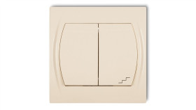 Logo Łącznik Jednobiegunowy Ze Schodowym Podświetlany Beżowy 1Lwp-10L