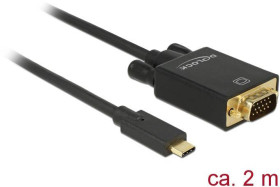 Kabel wyświetlacza USB-C® Delock DELOCK Kabel USB Type-C >VGA Full HD 2m 85262, USB-C® do VGA, 2.00 m