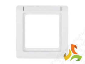 BERKER Q.1 Ramka 1 pojedyncza pozioma z polem opisowym biały aksamit 10116019 HAGER