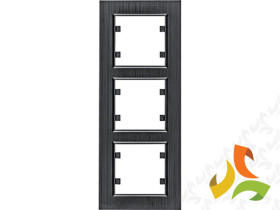 LUMINA PASSION Ramka 3 potrójna pionowa aluminium czarne WL9133 HAGER