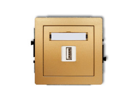DECO Ładowarka USB 5V 2A złoty 29DCUSB-3 KARLIK