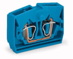 Conductor center terminal, 1 pole, 0.08-2.5 mm², clamping points: 2, blue, cage clamp, 24 A, 264-324