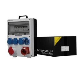 Rozdzielnica budowlana TD zabezpieczona 32A/5P 16A/5P 4x230V Schuko