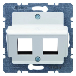 Płytka centralna do gniazda modularnego Krone śnieżnobiały mat/aksamit System płytek centralnych 14641909