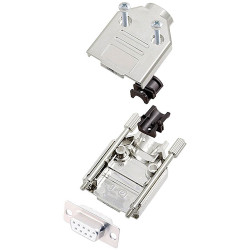 Encitech 6355-8030-11 D-Sub Receptacle set 9 Pins Solder Bucket 180&#xB0;