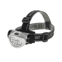 LATARKA NA GŁOWĘ CZOŁOWA 8 LED 3-FUNKCJE REGULACJA KĄTA NACHYLENIA