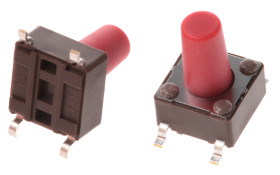 Klosz do przycisku dotykowego SPST 50 mA przy 12 V DC 9.5mm 9.5mm Montaż powierzchniowy