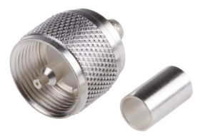 Złącze koncentryczne, 75, Męski, Połączenie zagniatane, Montaż na kablu