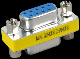 Gender changer, adapter, 2x 9-pin. D-Sub BU