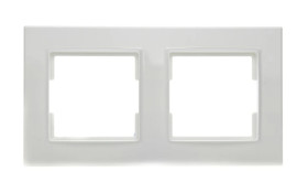Ramka podwójna pozioma biała - Argo 9302H