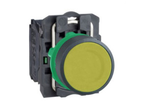 Harmony XB5 Przycisk płaski żółty plastikowy XB5AA51 SCHNEIDER ELECTRIC