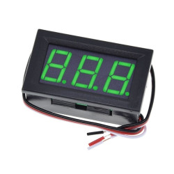Woltomierz DC LED, miniaturowy miernik 0.56" - zielony