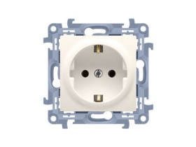 SIMON 10 Gniazdo pojedyncze z uziemieniem schuko zaciski śrubowe kremowe CGSZ1.01/41 KONTAKT SIMON