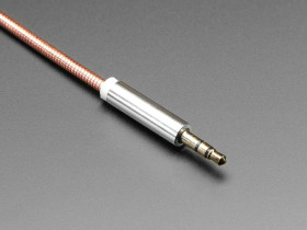 Adafruit 3.5mm Stereo Male/Male Cable - Copper Metal - 1 meter long