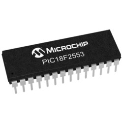 Mikrokontroler Microchip PIC18F2553-I/SP PIC18F2553 SPDIP 28-pinowy Otwór przelotowy PIC 256bit 8 bit 48 MHz, 2.048 kB