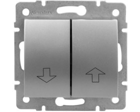LOGI Łącznik żaluzjowy zwierny śrubowy 10AX 250V srebrny 021310143 25217