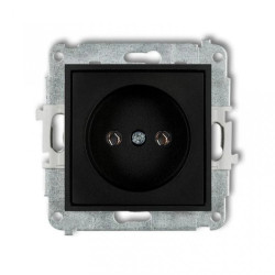 ICON Mechanizm gniazda pojedynczego bez uziemienia 2P (bez przesłon torów prądowych) czarny mat 12IGP-1