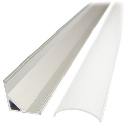 Profil LED AC2 + klosz mrożony kątowy 1m (do taśm ledowych)