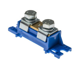 Zacisk ochronny 2xM8 niebieski bez pokrywy na szynę TH35 E.4122P-BP