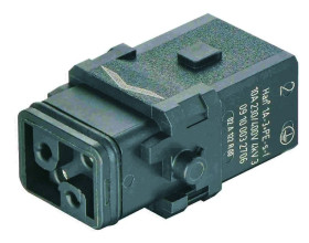 Złącze Han 1A prostokątne żeńskie 3pin +PE 09100032706