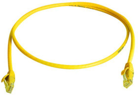 Patch cable, RJ45 plug, straight to RJ45 plug, straight, Cat 6, U/UTP, PVC, 2 m, yellow, 100008321