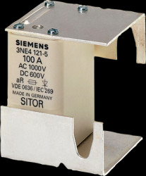 Semiconductor protective fuse, 100 A, aR, 440 V (DC), 1 kV (AC), 100 kA breaking capacity, 3NE4121-5