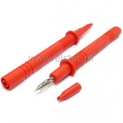 Końcówka pomiarowa, banan 4mm, czerwona