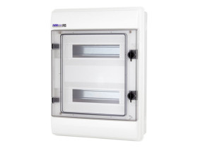 Rozdzielnica hermetyczna podtynkowa 24 modułowa 1x24M drzwi transparentne IP65 RHp-24 36.240 ELEKTRO-PLAST