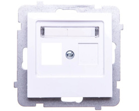 AS Obudowa gniazda teleinformatycznego pojedynczego biała GPK-1G/p/00