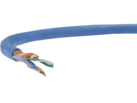 Kabel UTP kat.5e U/UTP 4x2x0,48 linka niebieska Alantec /100m/