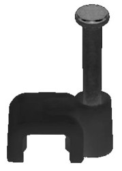 Uchwyt kablowy z gwoździem czarny UKP 6mm (6/6) 220196 /25szt/